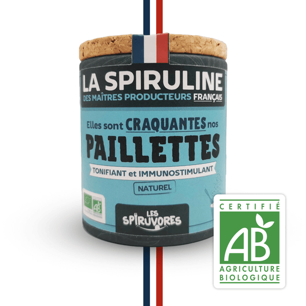 Spiruline bio en paillette, cure 30 jours