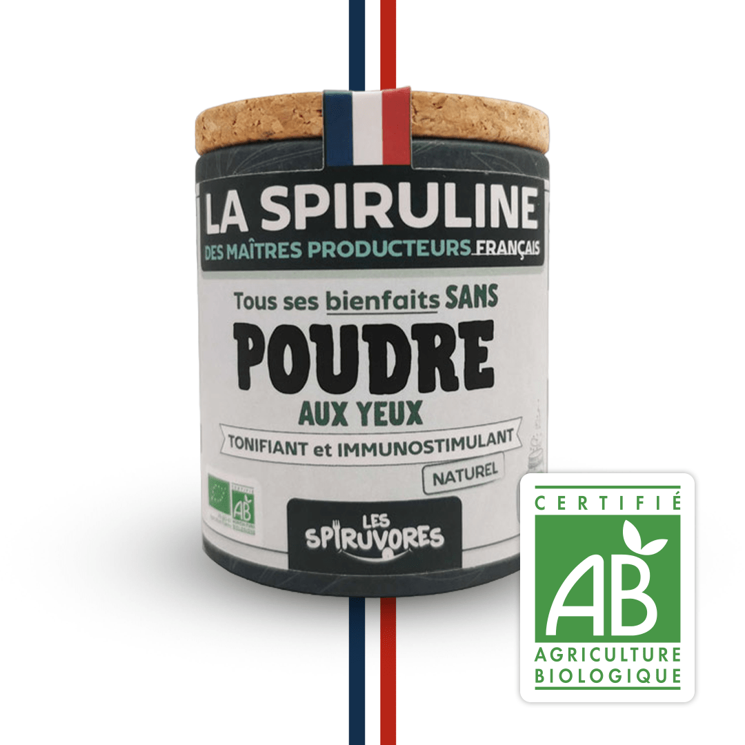 Spiruline bio en poudre, cure de 30 jours