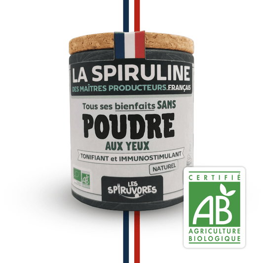 Spiruline bio en poudre, cure de 30 jours