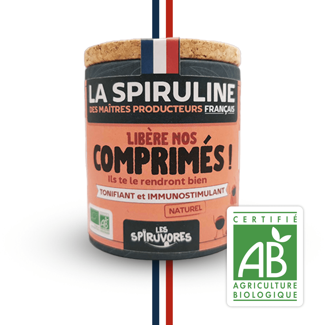 Spiruline bio en comprimés, cure de 30 jours