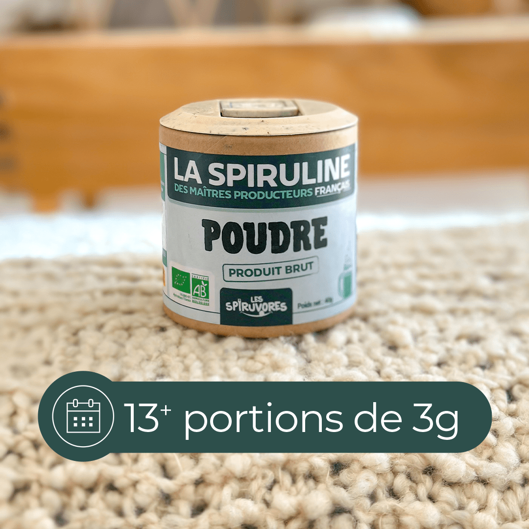 Spiruline bio en paillette, cure de 13 jours